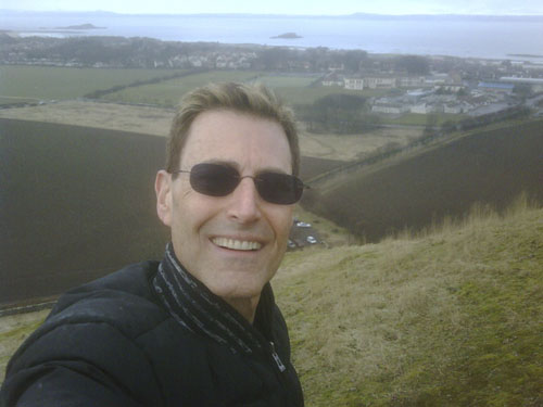 At the top of Berwick Law.