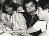 Dion Warwick and fashion designer Roberto Cavalli