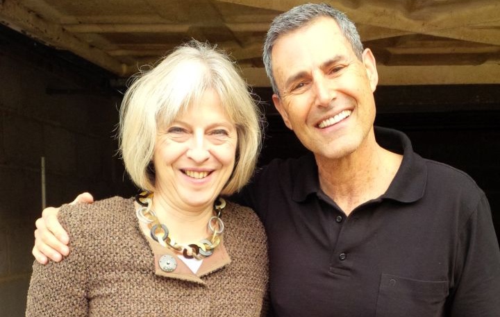 Theresa May and Uri Geller.